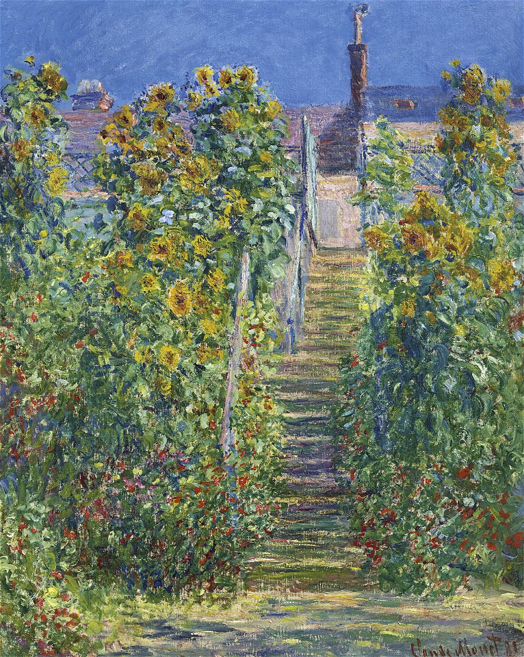 Claude monet lescalier a vetheuil)