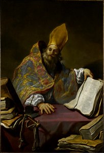 Claude Vignon - Saint Ambrose - 68.43 - Minneapolis Institute of Arts. Free illustration for personal and commercial use.