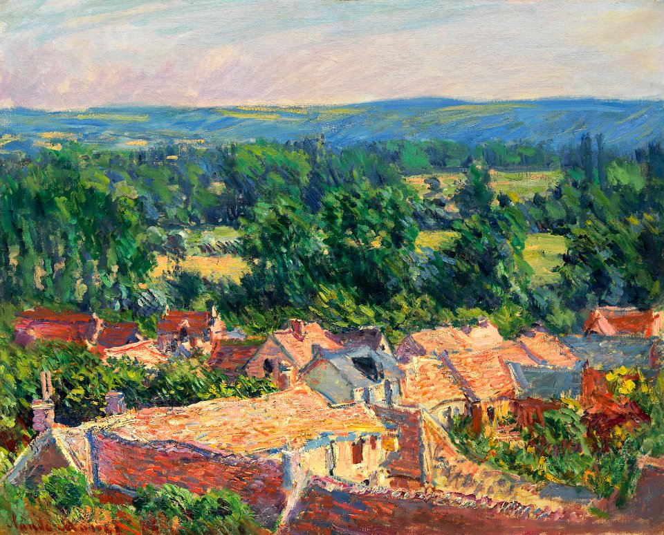 Claude monet vue du village de giverny)