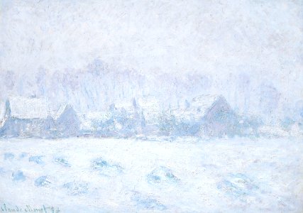 Claude monet effet de neige a giverny. Free illustration for personal and commercial use.