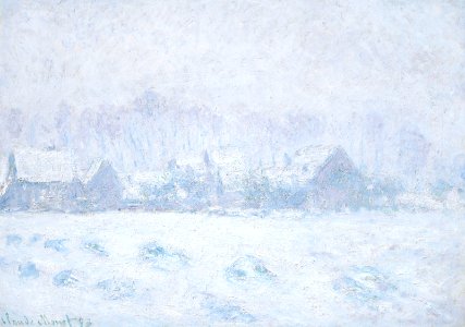 Claude monet effet de neige a giverny