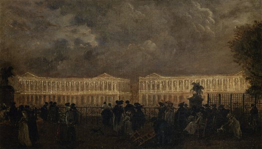 Claude-Louis Chatelet - Illumination de la place Louis-XV à l'occasion de la naissance du dauphin, en octobre 1781 - P1749 - Musée Carnavalet