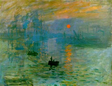 Claude Monet, Impression, soleil levant, 1872. Free illustration for personal and commercial use.