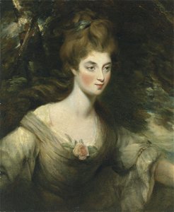 Constable - Portrait of Elizabeth, Lady Croft (1754-1815), half-length, in a white dress, in a wooded landscape, 6043905