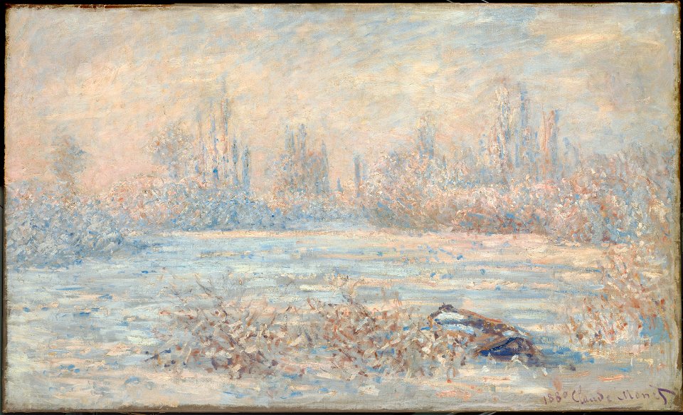 Claude Monet, Le Givre (1880, from C2RMF)