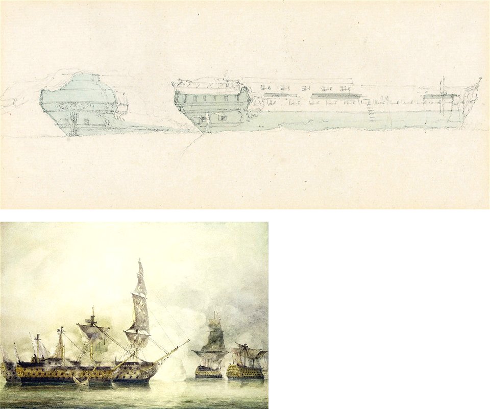 Constable - Preparatory study for 'His Majesty's ship Victory in the memorable Battle of Trafalgar', 5334413