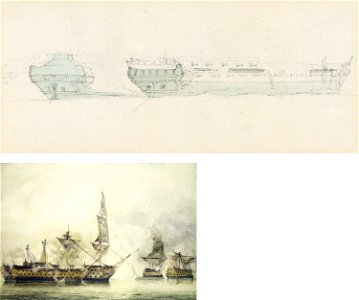 Constable - Preparatory study for 'His Majesty's ship Victory in the memorable Battle of Trafalgar', 5334413