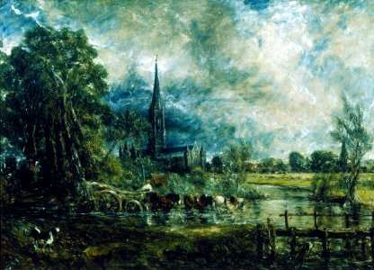 Constable - Salisbury Cathedral, Wiltshire, from the Meadows, 1829–1831, 649