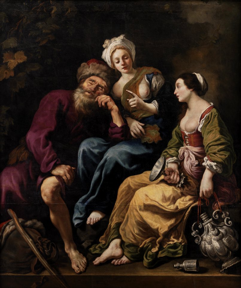Claude Vignon - Lot and His Daughters - KMS114 - Statens Museum for Kunst