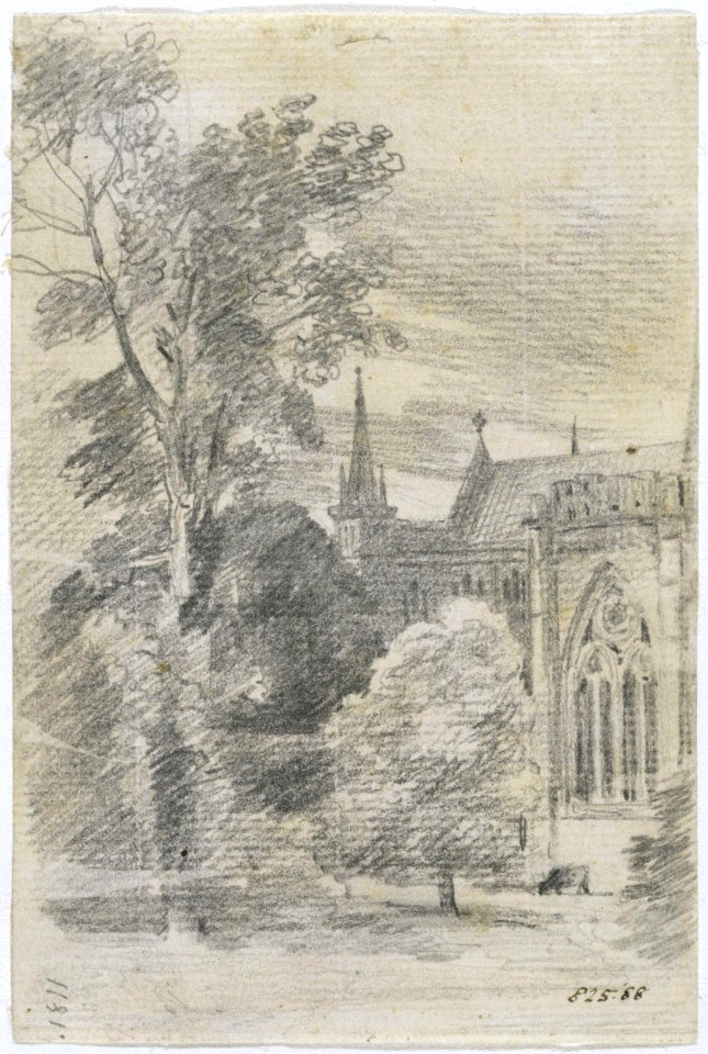 Constable - Salisbury Cathedral exterior from the south-east, 825-1888