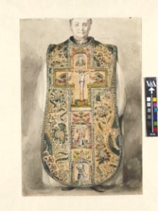 Constable - Portrait of the Rev. Edmund Benson wearing a medieval chasuble, Salisbury, 799-1888