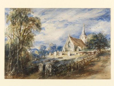 Constable - Stoke Poges Church, Buckinghamshire. Illustration to Gray's 'Elegy', 174-1888
