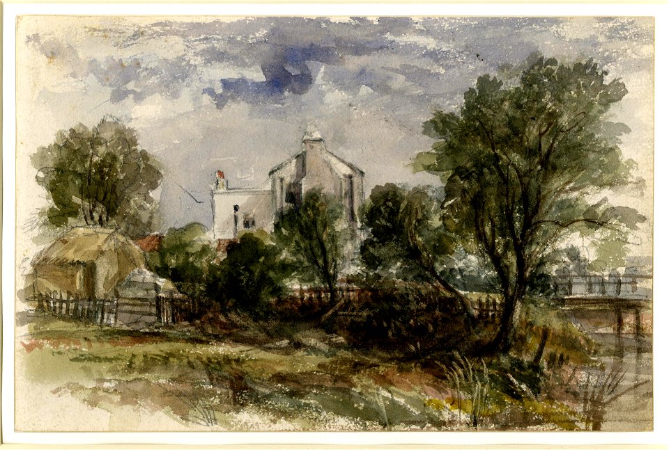 Constable - Sketch with haystack and white house, 1910,0212.234
