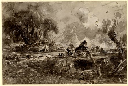 Constable - Study for the painting 'The Leaping Horse', 1888,0215.71