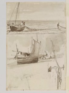 Constable - Studies of fishing gear on the beach at Brighton, 605-1888, 2016JH3888