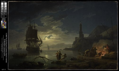 Claude-Joseph Vernet - Coastal Scene in Moonlight - 1977.17 - Clark Art Institute