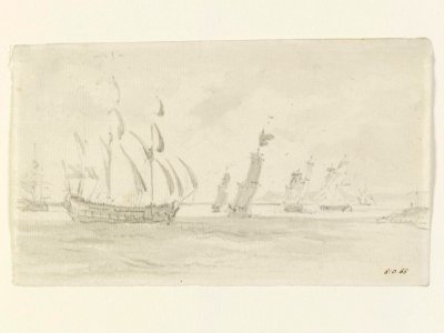 Constable - Shipping in a breeze in the Thames or the Medway, 810-1888