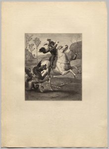 Claude-Ferdinand Gaillard (French, 1834-1887), Raphael (Italian, 1483-1520) - St. George and the Dragon (4) - 1997.233 - Cleveland Museum of Art