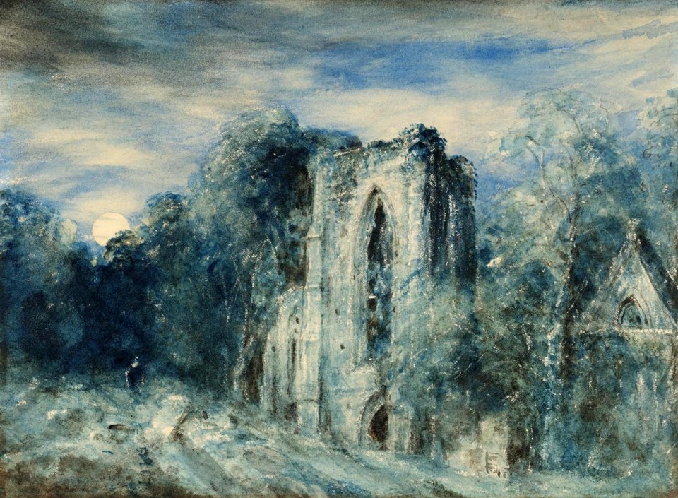 Constable - Netley Abbey by Moonlight, T01147, c.1833