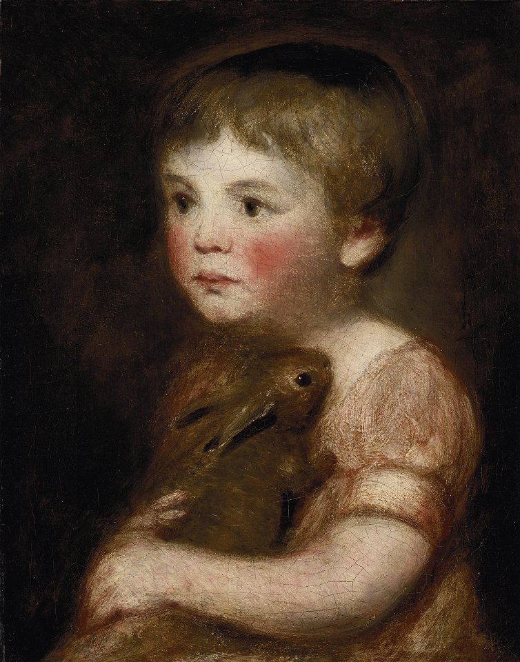 Constable - Miss Lewis with a rabbit, bust-length, 101552