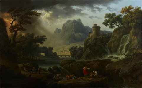 Claude-Joseph Vernet - A Mountain Landscape with an Approaching Storm - 1983.41.FA - Dallas Museum of Art