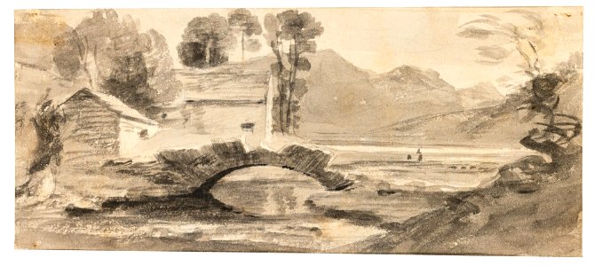 Constable - THE BRIDGE AT WATENDLATH - VERSO, lot.169