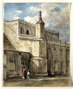 Constable - Part of the exterior of East Bergholt Church the north side, 344-1888