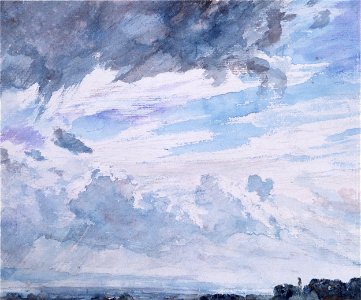 Constable - Study of clouds above a wide landscape, 240-1888