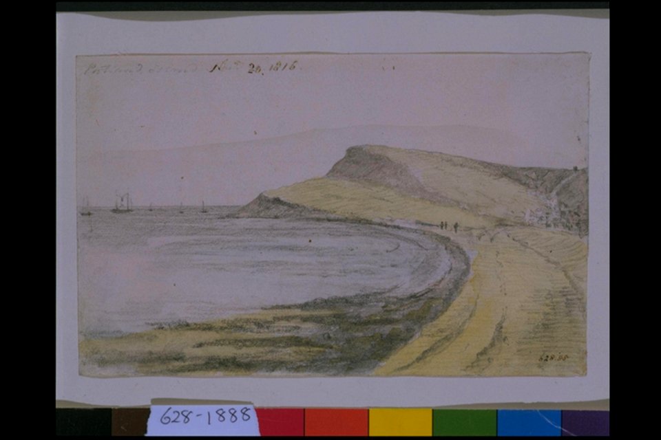 Constable - Portland Island from Chesil Bank, 628-1888