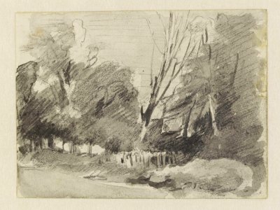 Constable - Two sketches on one sheet a countryman walking, and a group of people beside two donkeys, 793-1888