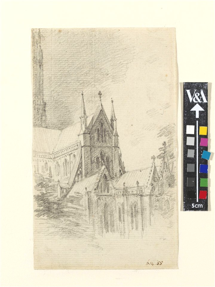 Constable - Salisbury Cathedral exterior view of the east end, 614-1888