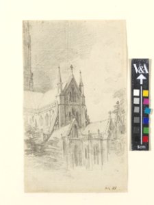Constable - Salisbury Cathedral exterior view of the east end, 614-1888