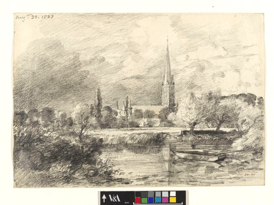 Constable - Salisbury Cathedral, seen over the river from the south-west, 281-1888