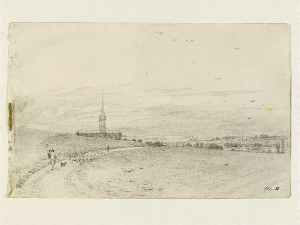 Constable - View near Salisbury, showing the Cathedral, 824-1888
