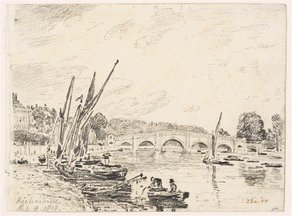 Constable - Richmond Bridge with barges in the Thames, 264-1888