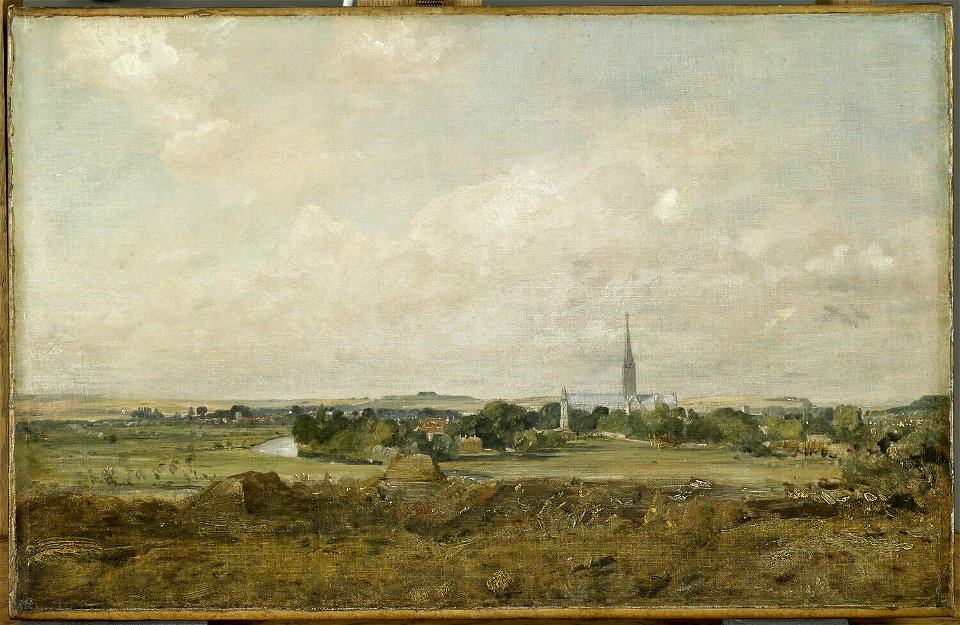 Constable - Vue de Salisbury (Wiltshire), 1820, RF 1952 25