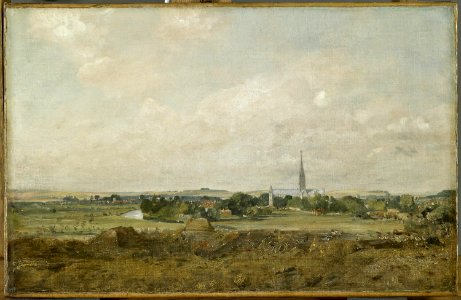 Constable - Vue de Salisbury (Wiltshire), 1820, RF 1952 25