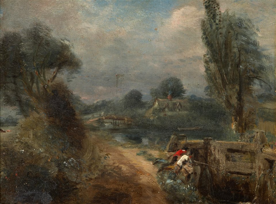 Constable - Study for 'Boys Fishing', c.1813, T030072