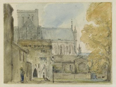 Constable - Winchester Cathedral entrance to the Deanery from the south, 792-1888