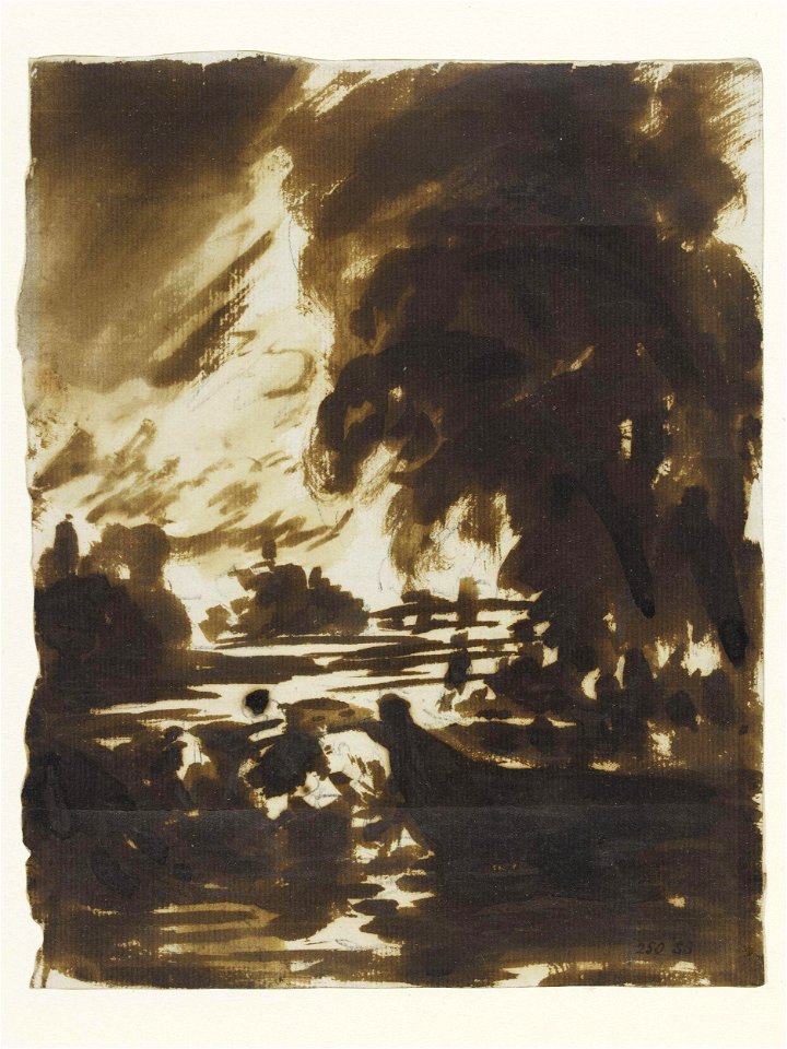 Constable - Trees and a stretch of water on the Stour, 250-1888