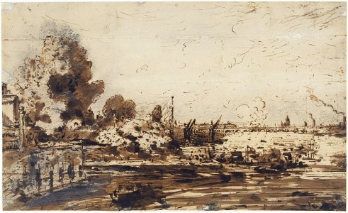 Constable - The Thames with Waterloo Bridge, 604-1888