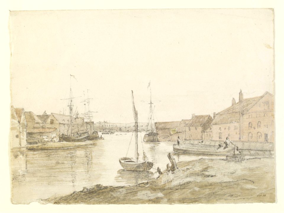 Constable - Warehouses and shipping on the Orwell at Ipswich, 626-1888