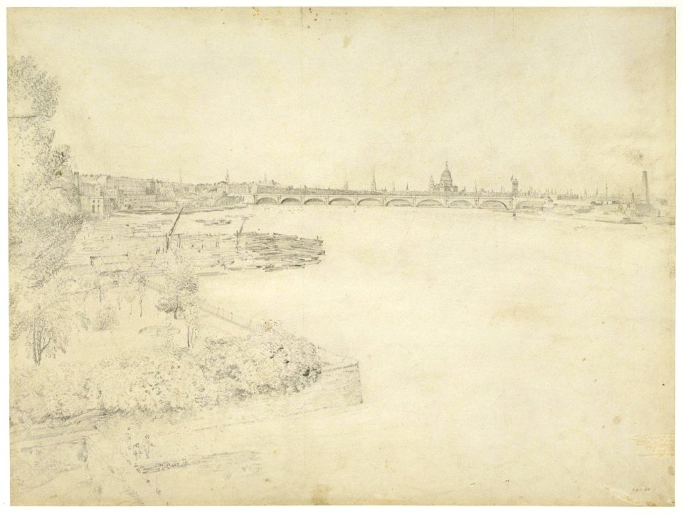 Constable - Waterloo Bridge from the west, 290-1888