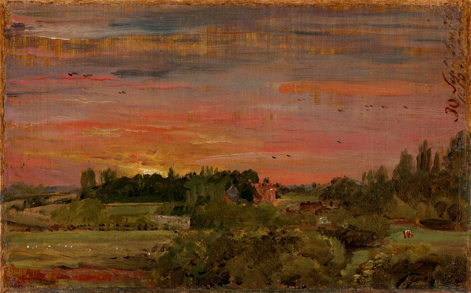 Constable - View toward the Rectory, East Bergholt, 1810, Cat. 856