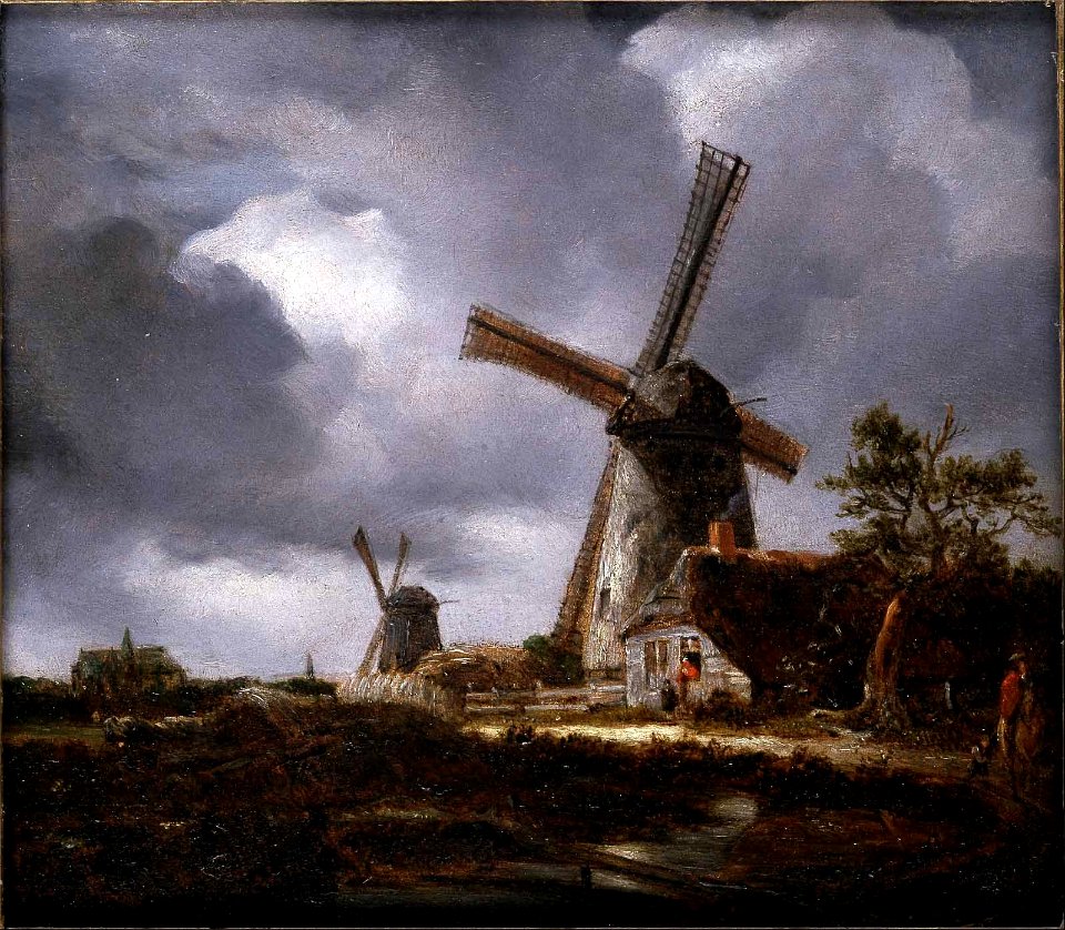 Constable, John - Landscape with Windmills near Haarlem, after Jacob van Ruisdael - Google Art Project