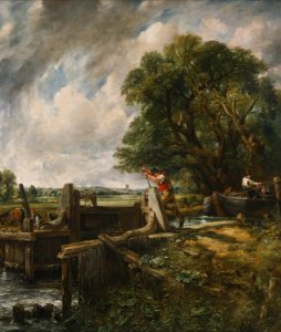 John Constable - The Lock (second Foster version). Free illustration for personal and commercial use.