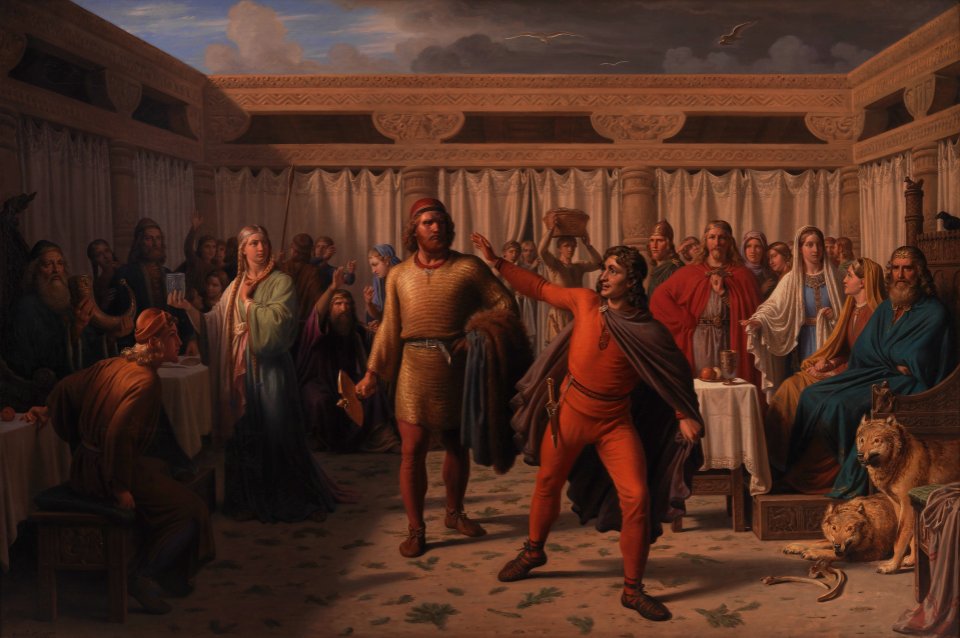 Constantin Hansen, Ægirs gæstebud, 1857, KMS939, SMK