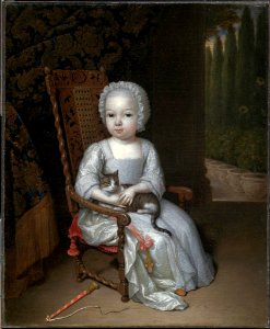 Constantijn Netscher - Portrait of a Young Girl Holding a Cat - 61.176 - Museum of Fine Arts