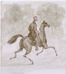 Constantin Guys - Man on Trotting Horse - Google Art Project