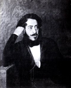 Constantin Daniel Rosenthal - Barbat din familia Golescu in fotoliu